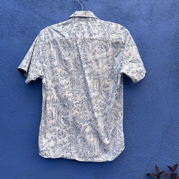 consequence men's blue and white button down - Picture 6 of 6